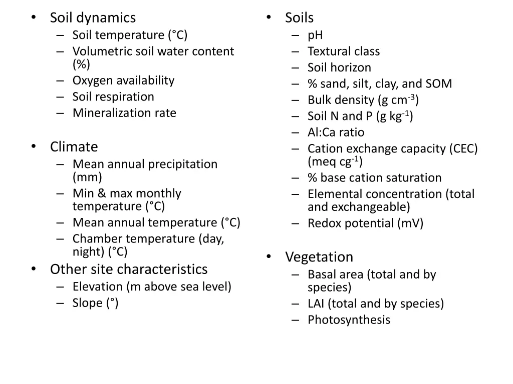 soil dynamics soil temperature c volumetric soil