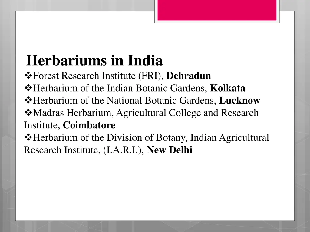 herbariums in india forest research institute