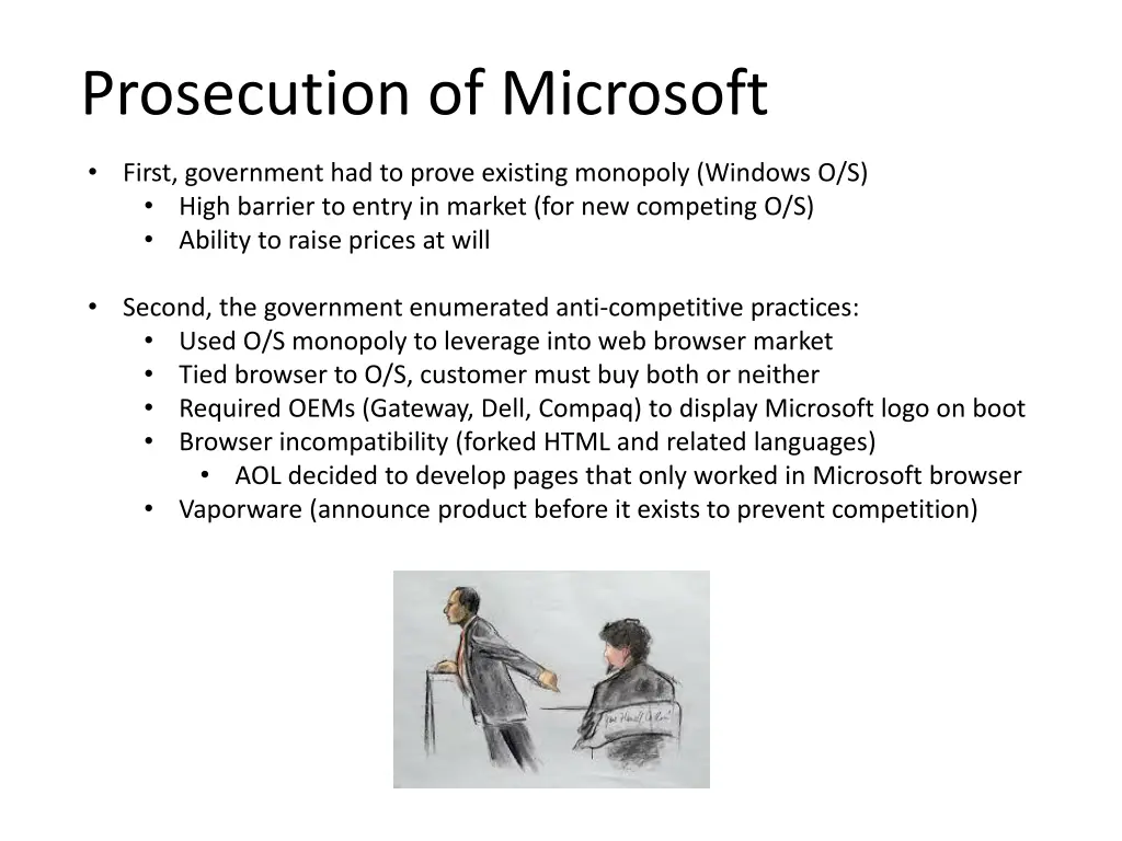 prosecution of microsoft