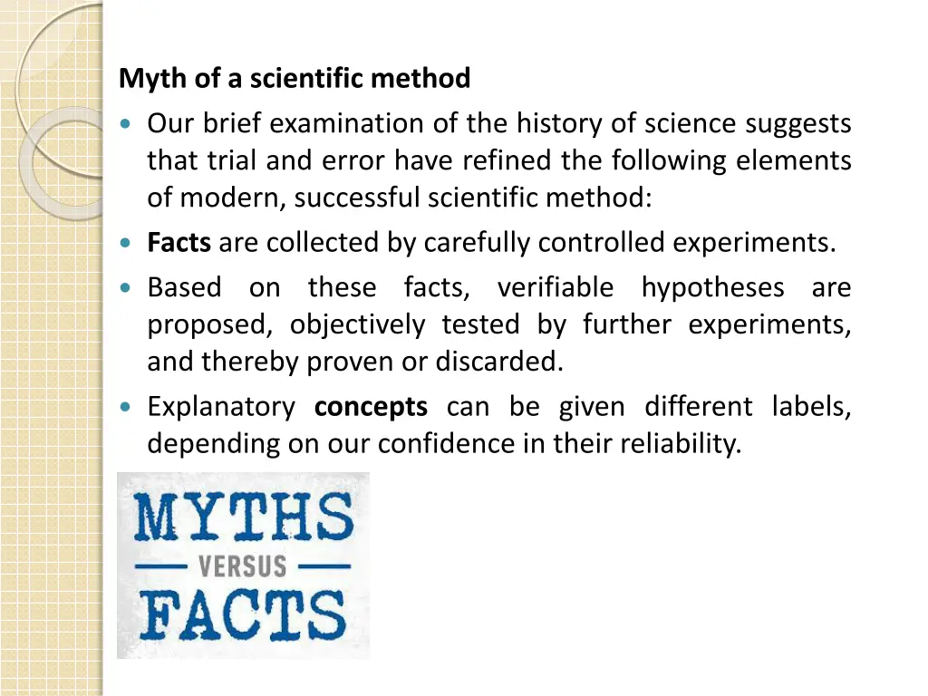 myth of a scientific method