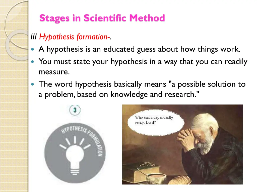 stages in scientific method 2