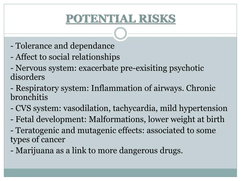 potential risks