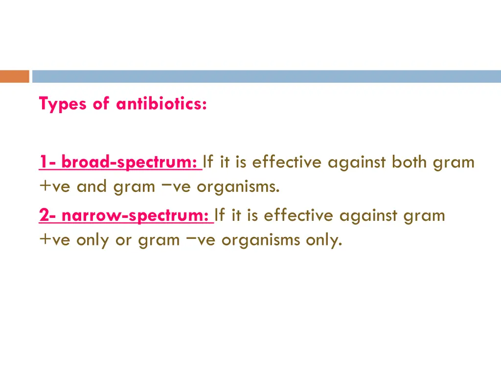 types of antibiotics