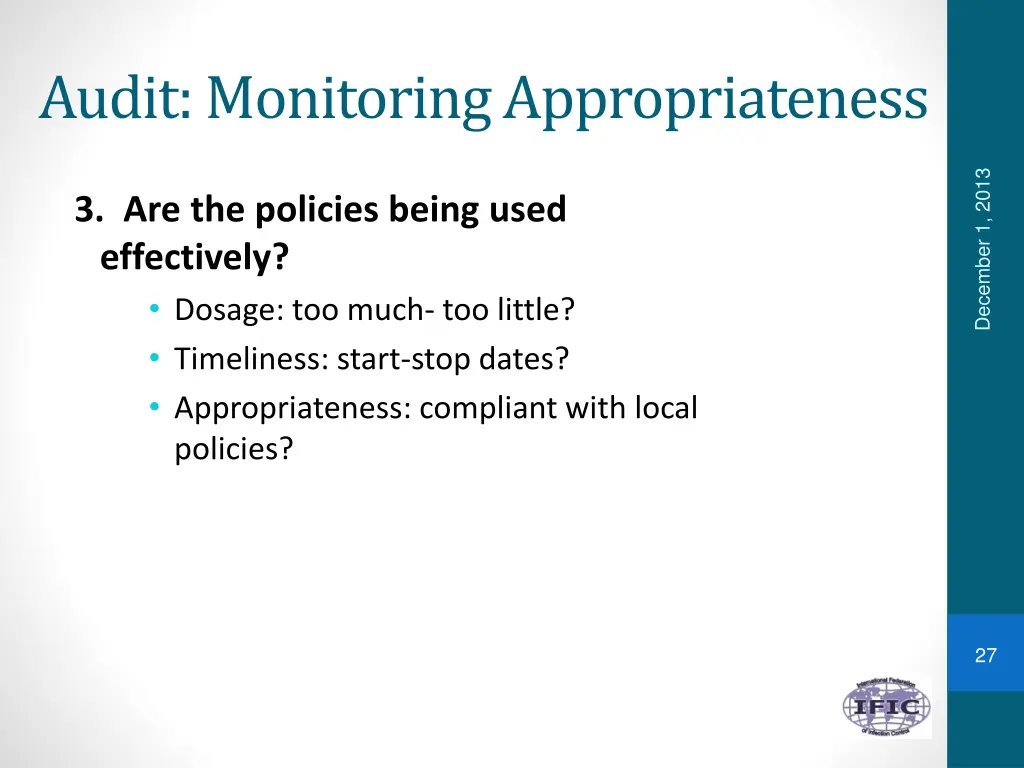 audit monitoring appropriateness