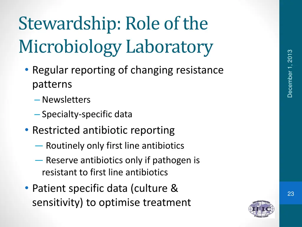 stewardship role of the microbiology laboratory