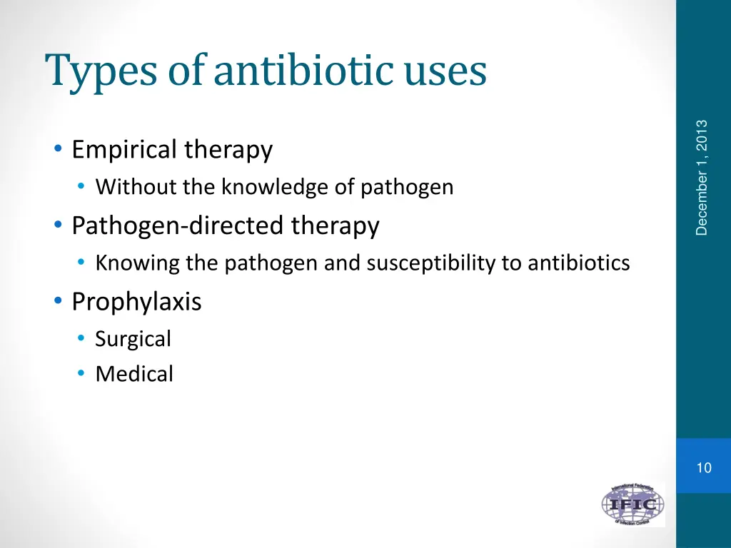 types of antibiotic uses