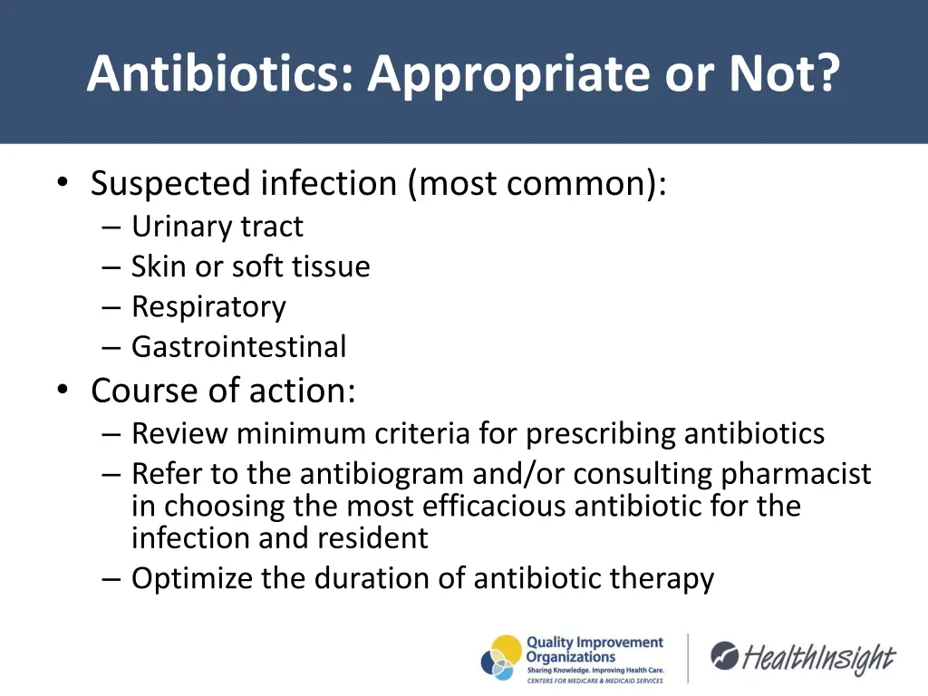 antibiotics appropriate or not