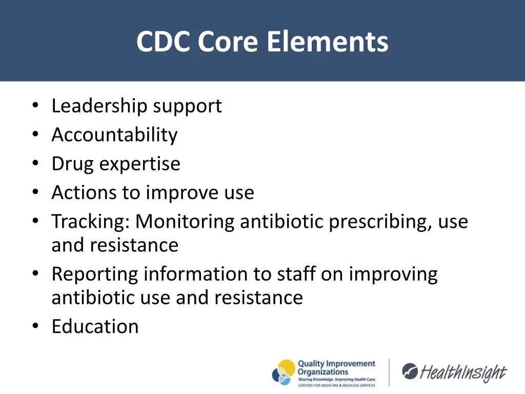 cdc core elements