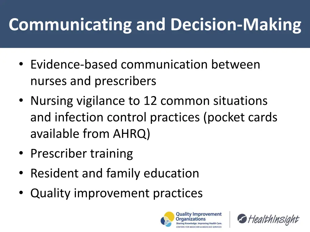 communicating and decision making