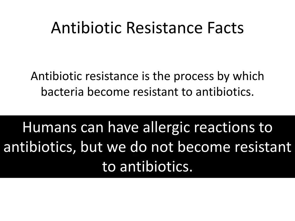 antibiotic resistance facts