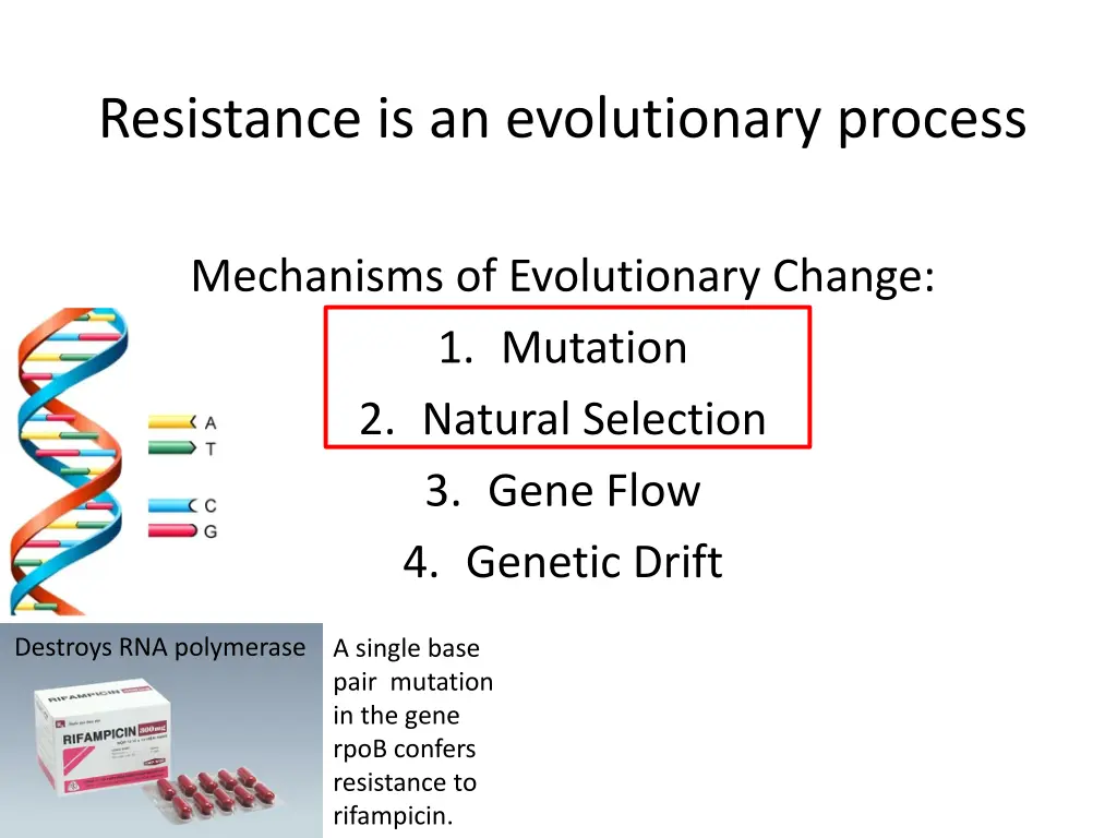 resistance is an evolutionary process