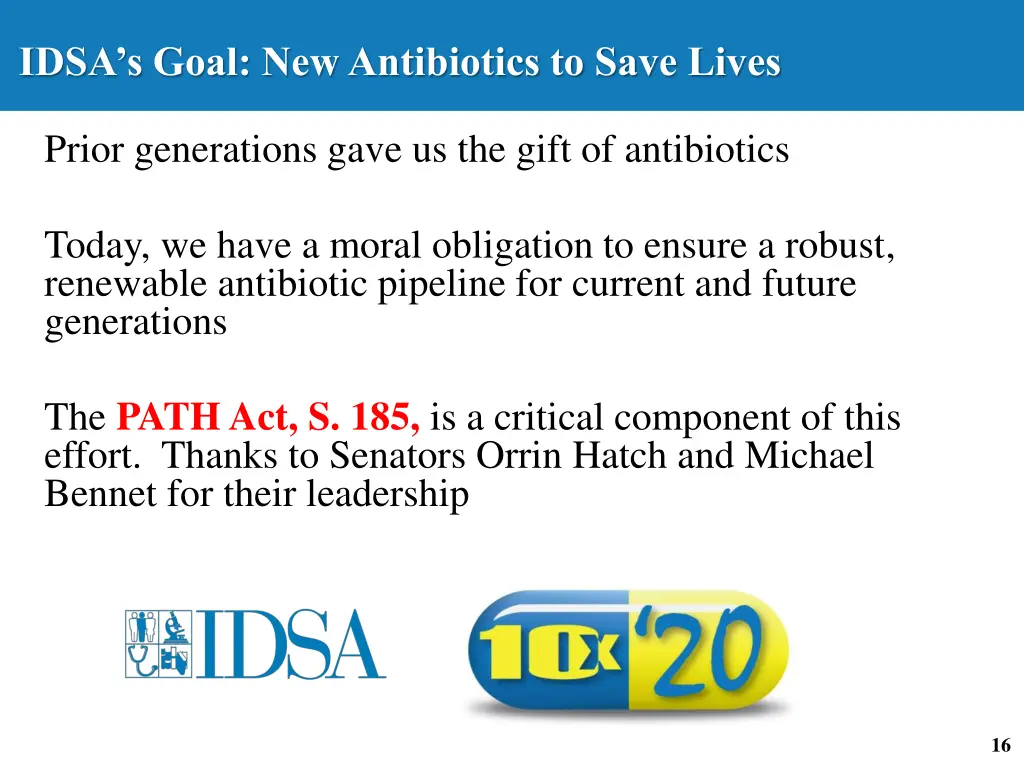 idsa s goal new antibiotics to save lives