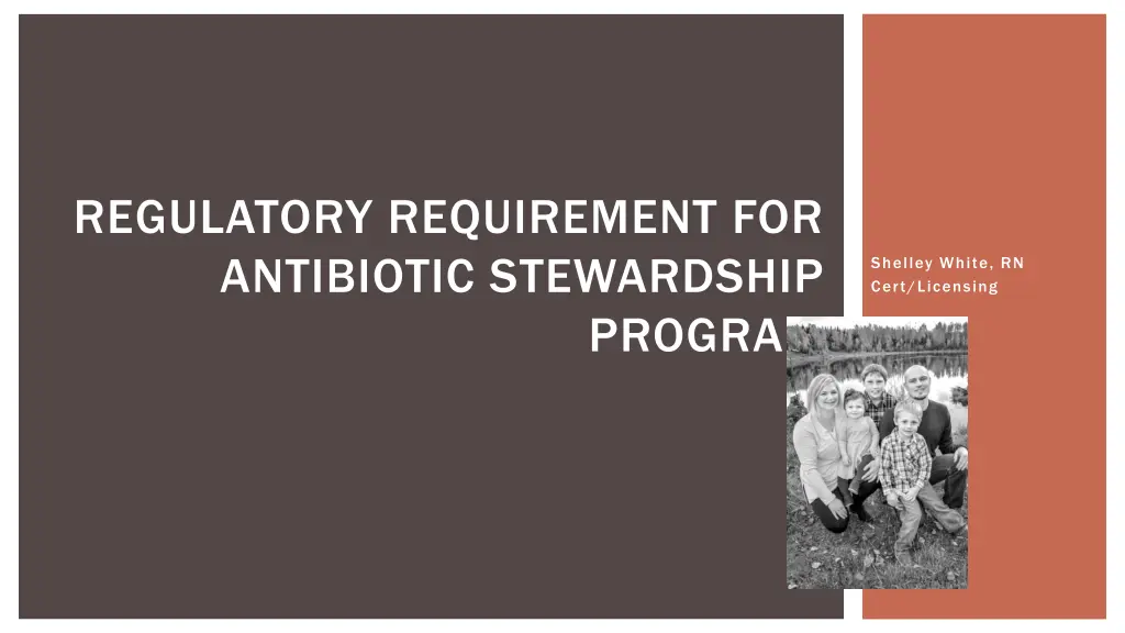 regulatory requirement for antibiotic stewardship