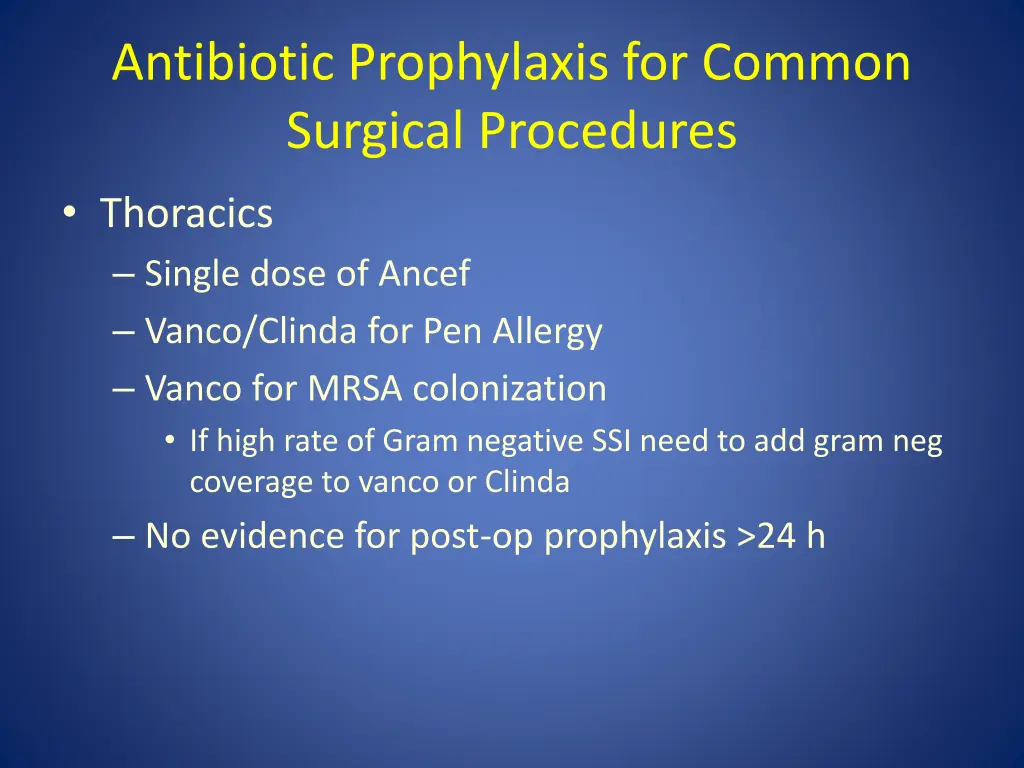 antibiotic prophylaxis for common surgical 1