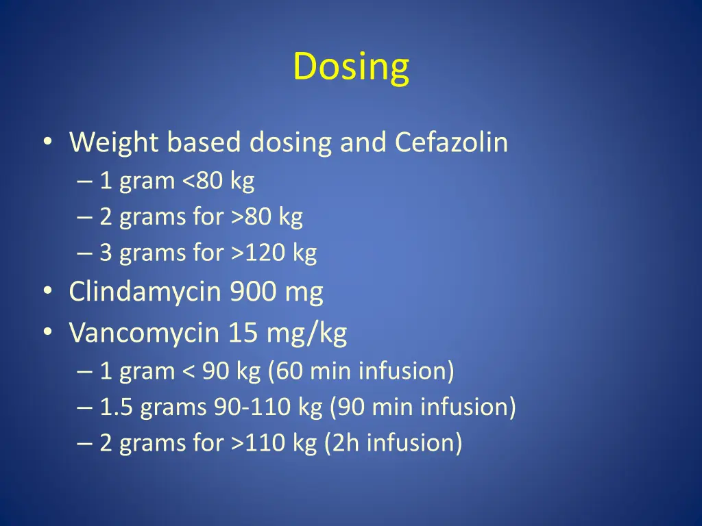 dosing