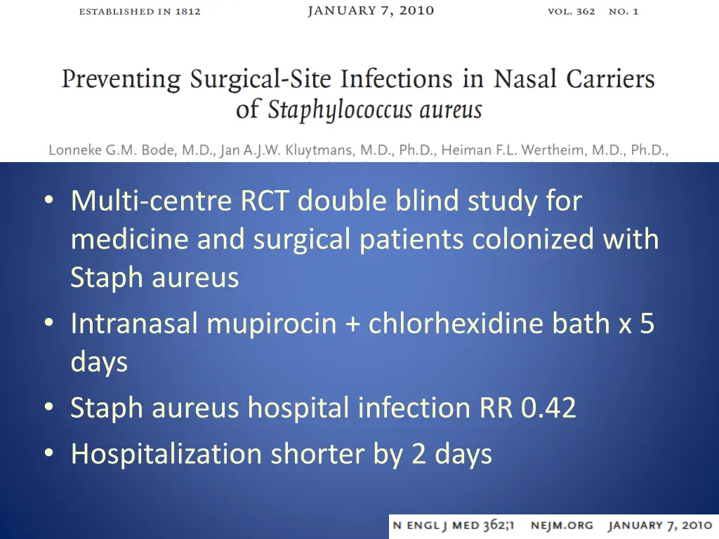 multi centre rct double blind study for medicine