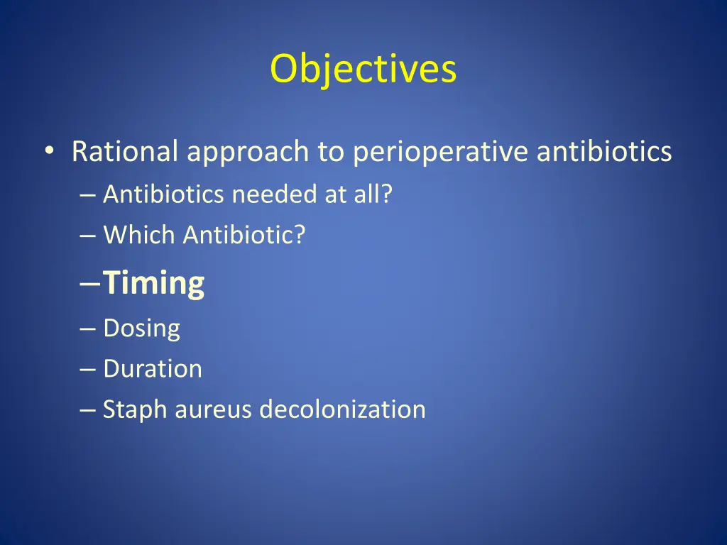 objectives 2