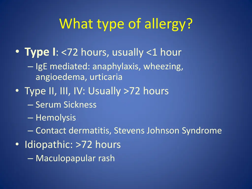 what type of allergy