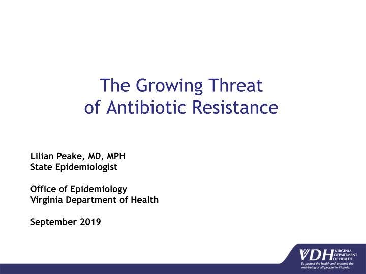 the growing threat of antibiotic resistance