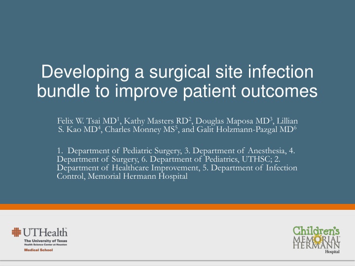 developing a surgical site infection bundle