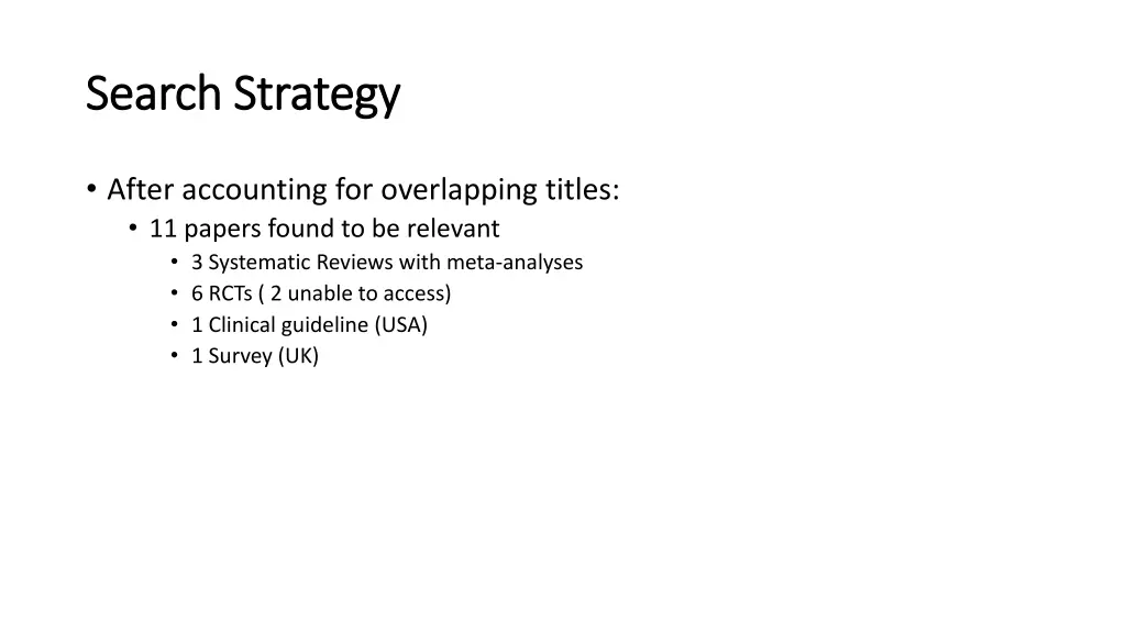 search strategy search strategy 1