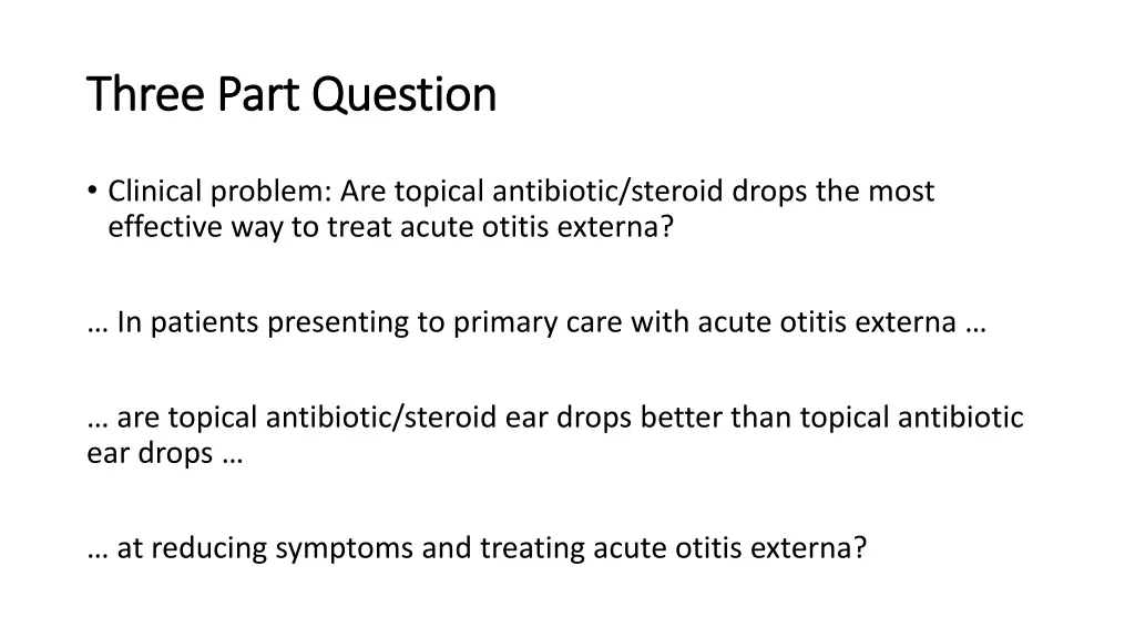 three part question three part question