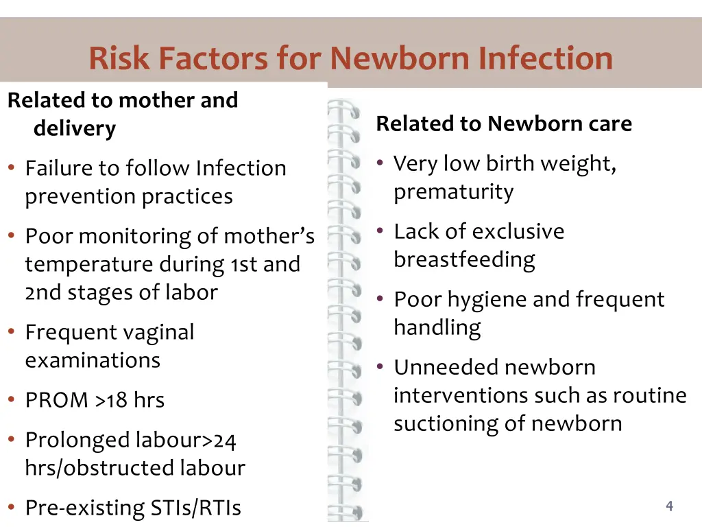 risk factors for newborn infection related