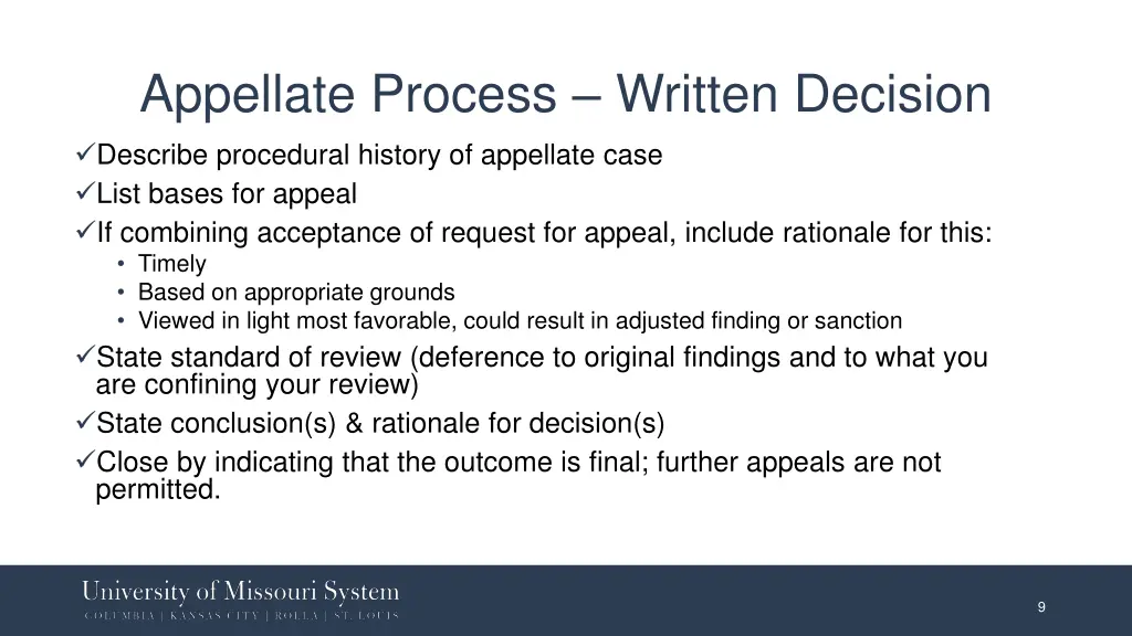 appellate process written decision 1