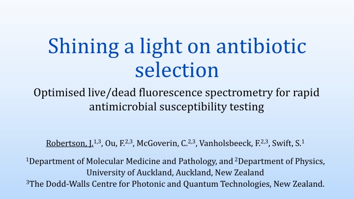 shining a light on antibiotic selection optimised