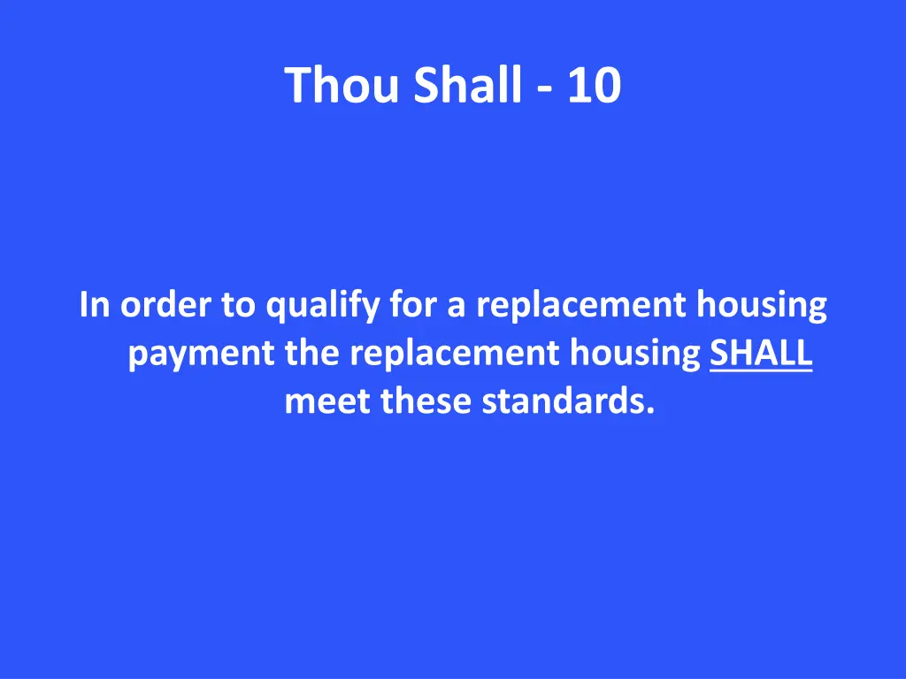 thou shall 10