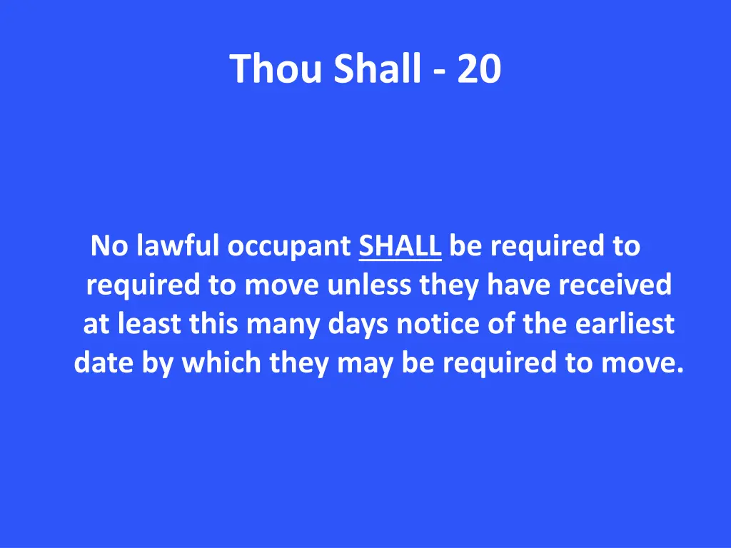 thou shall 20