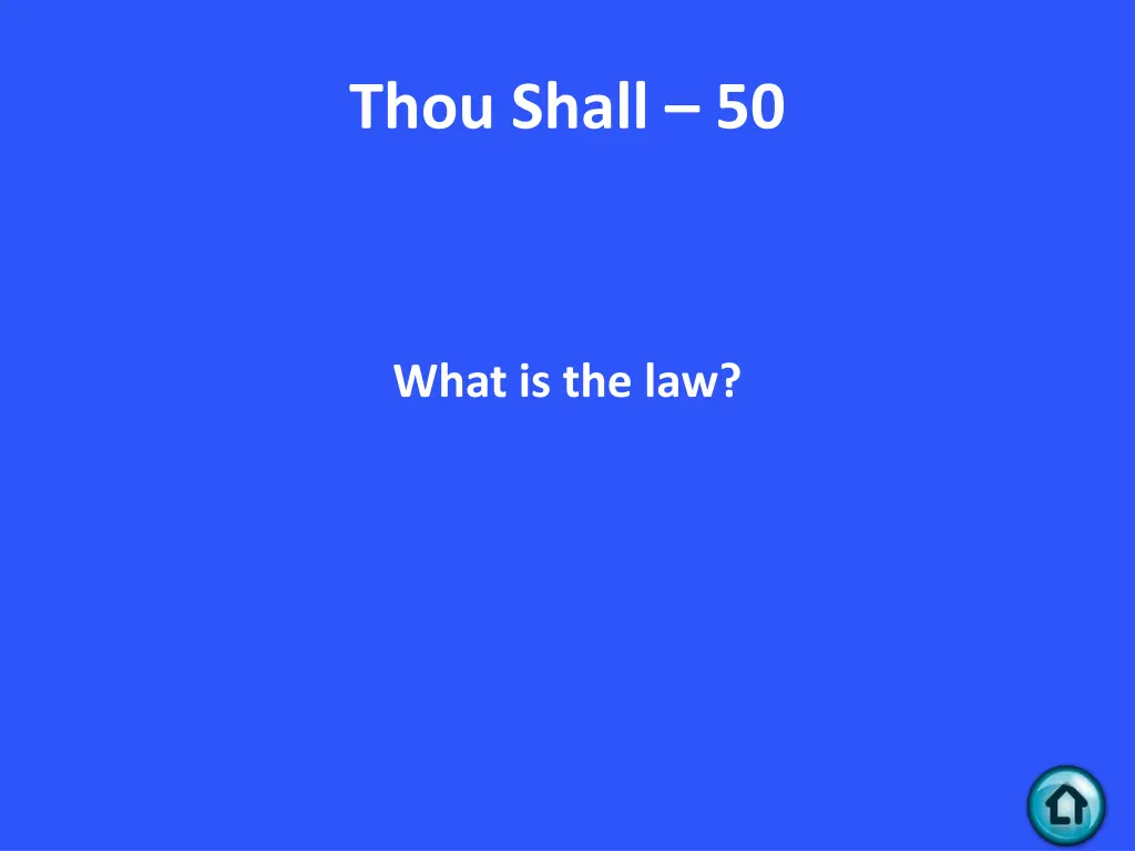 thou shall 50 1