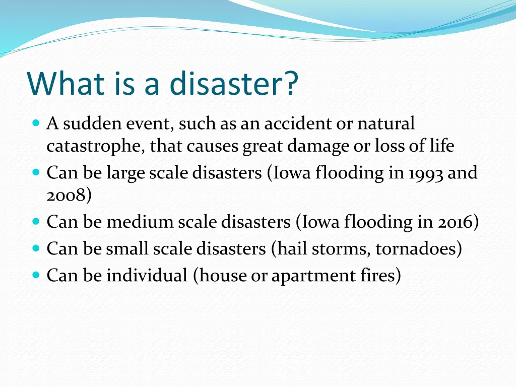 what is a disaster