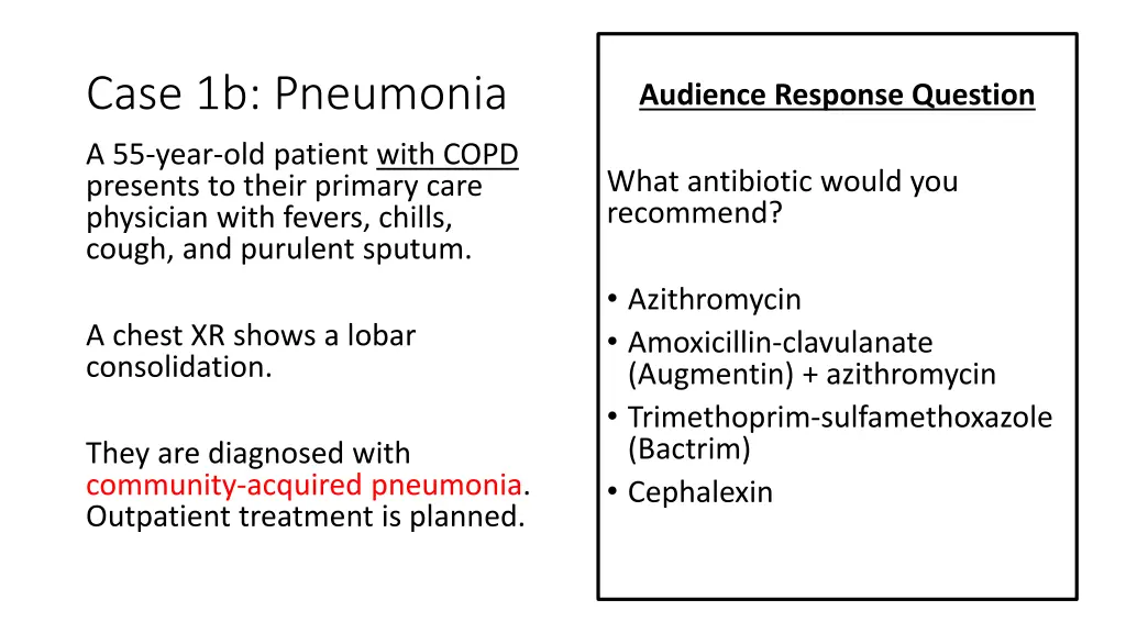 case 1b pneumonia