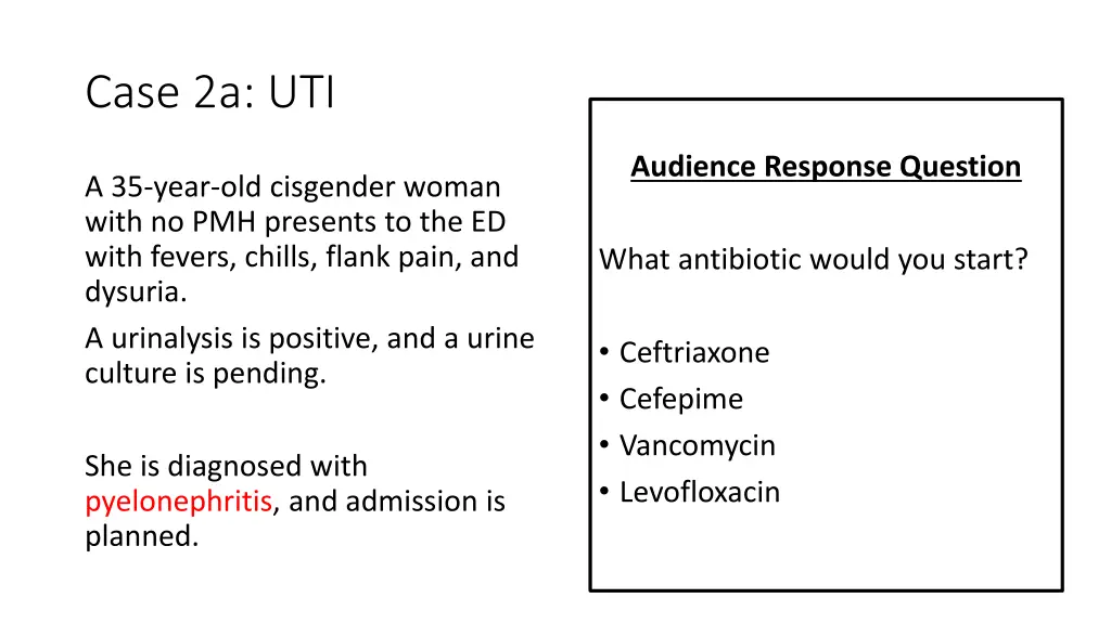 case 2a uti