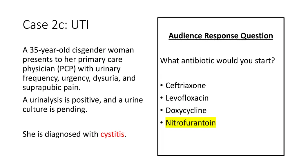 case 2c uti 1