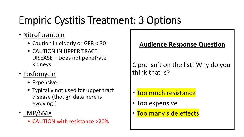 empiric cystitis treatment 3 options empiric 3