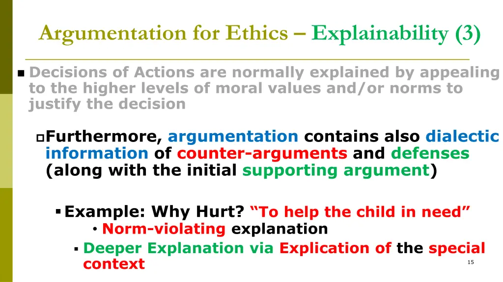 argumentation for ethics explainability 3 1