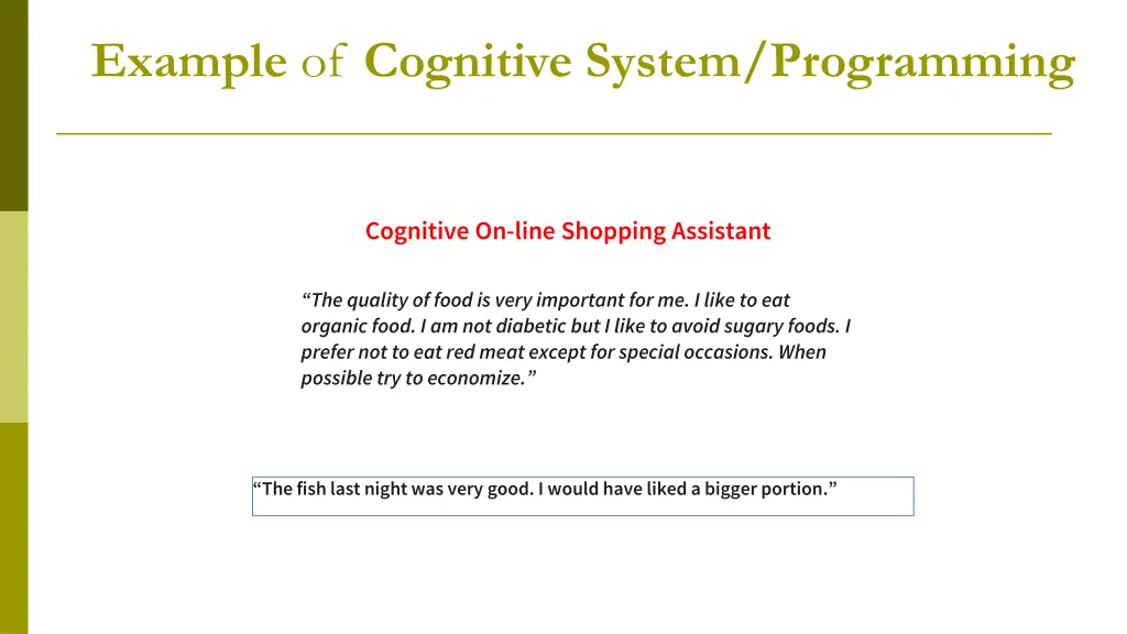 example of cognitive system programming