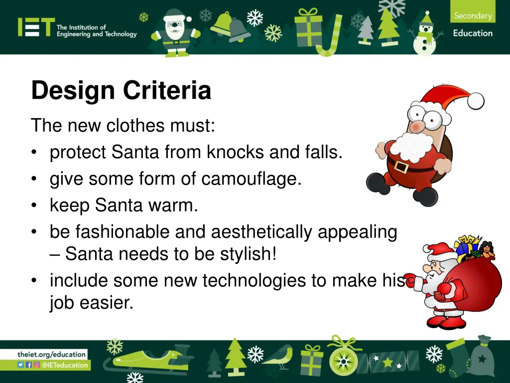 design criteria the new clothes must protect 1