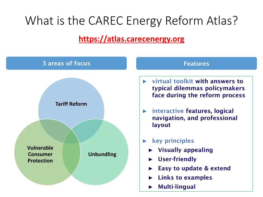 what is the carec energy reform atlas