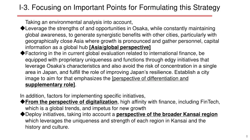 i 3 focusing on important points for formulating 2