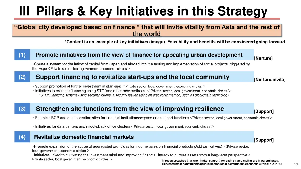 iii pillars key initiatives in this strategy 1