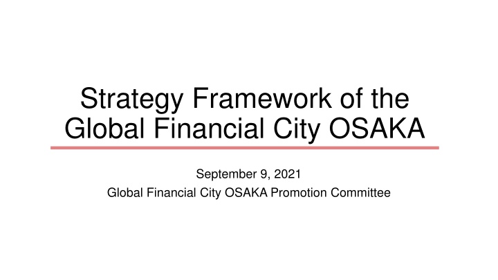 strategy framework of the global financial city