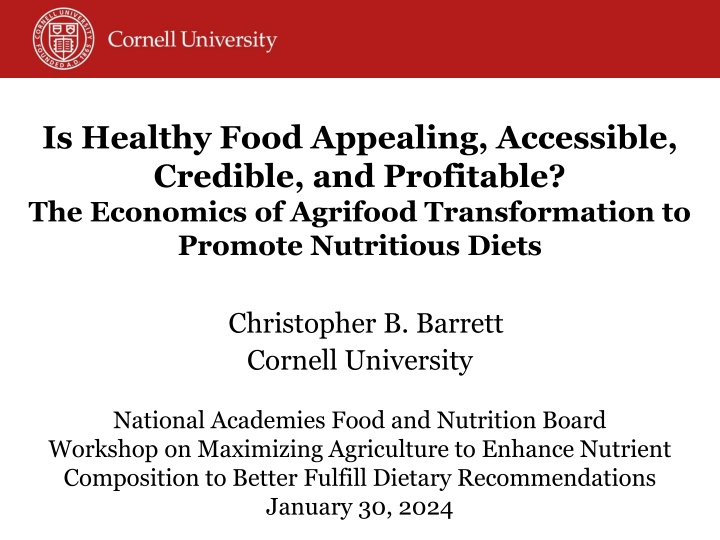 is healthy food appealing accessible credible