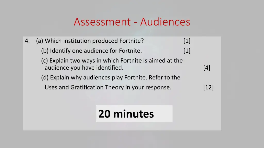 assessment audiences