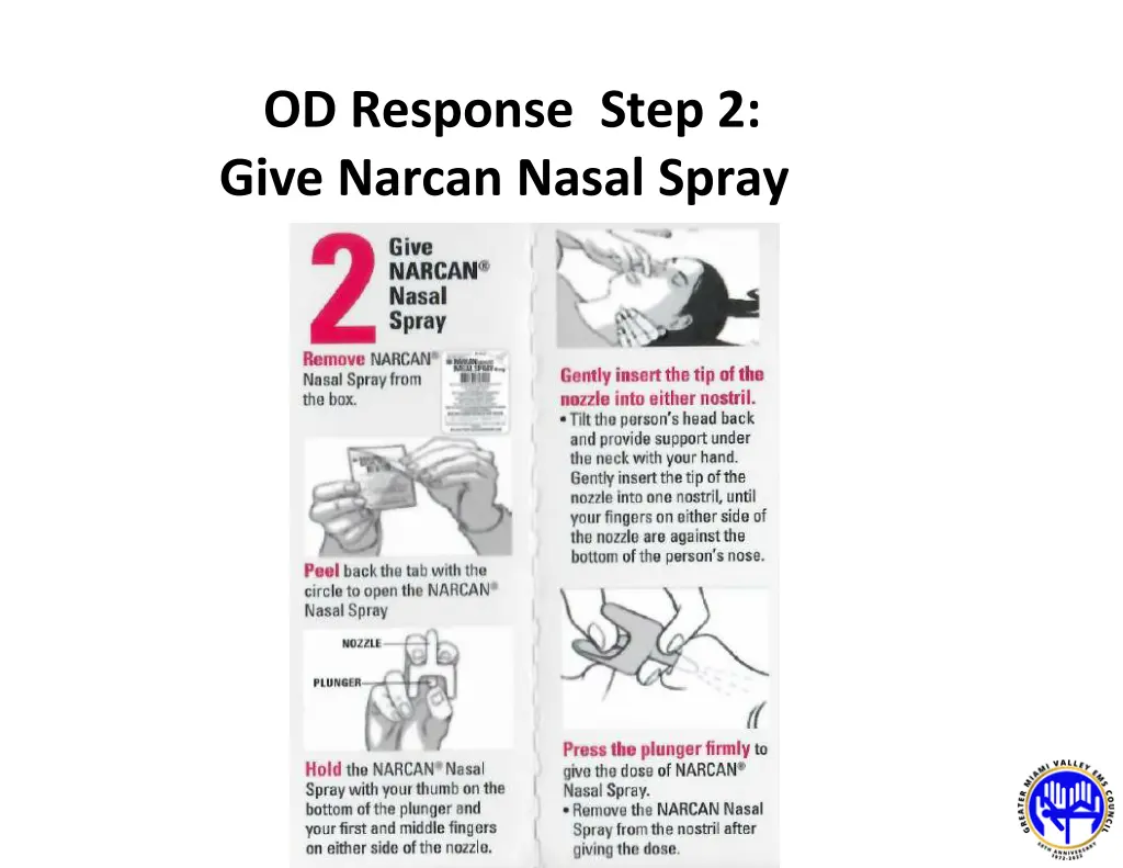 od response step 2 give narcan nasal spray