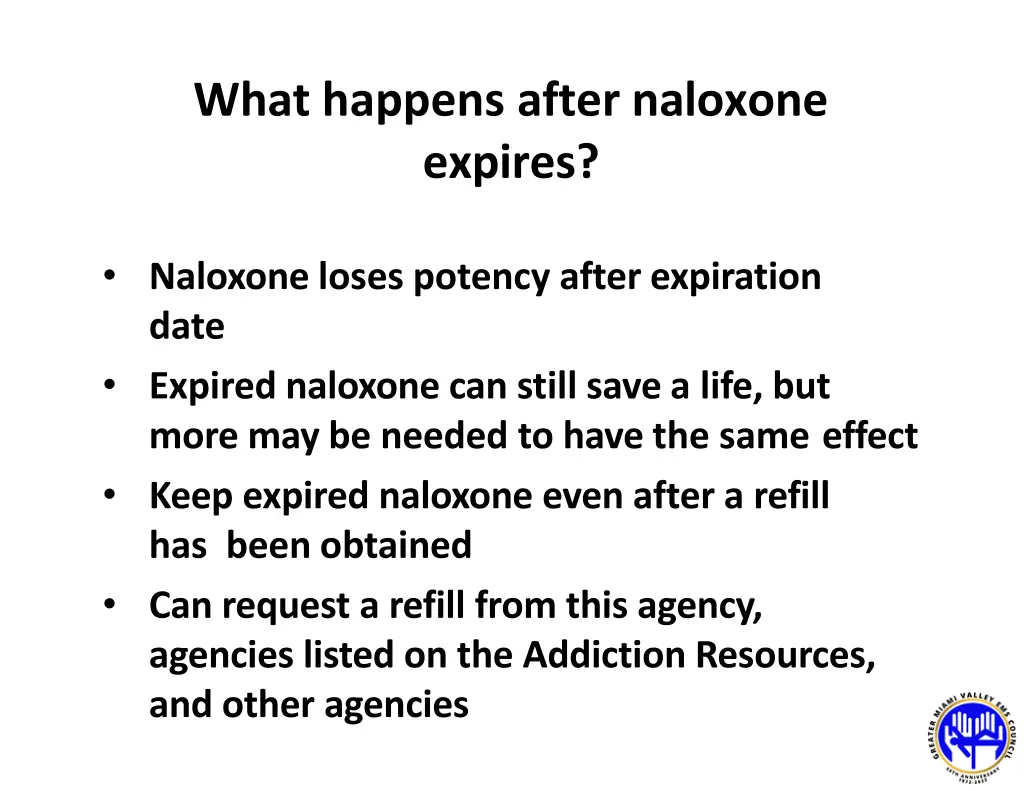 what happens after naloxone expires