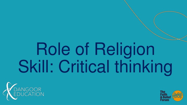 role of religion skill critical thinking