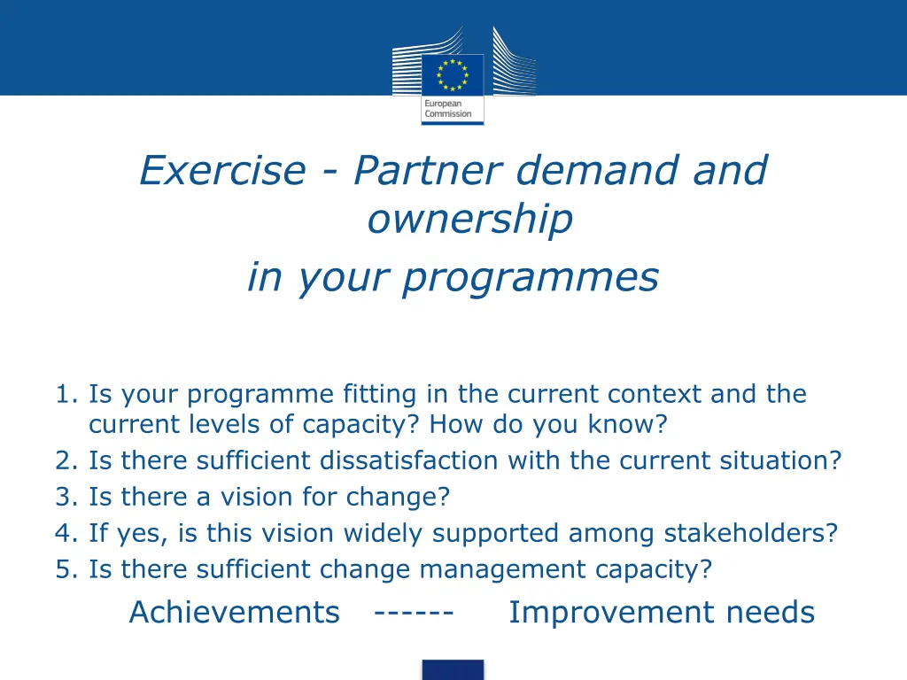 exercise partner demand and ownership in your